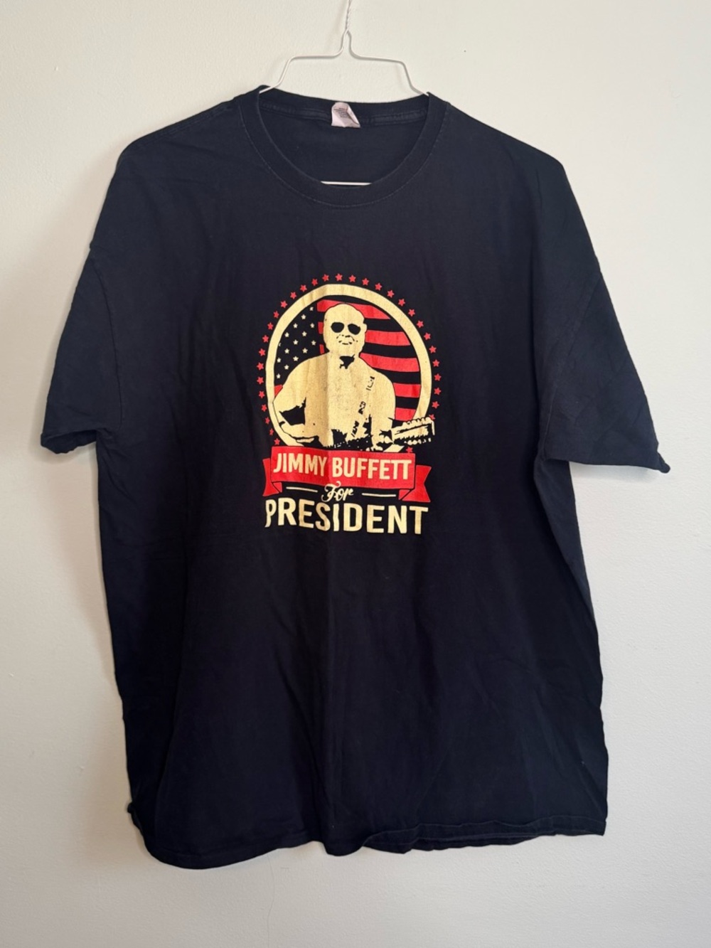 Jimmy Buffett Black Graphic Tee - 'For President' (XL)